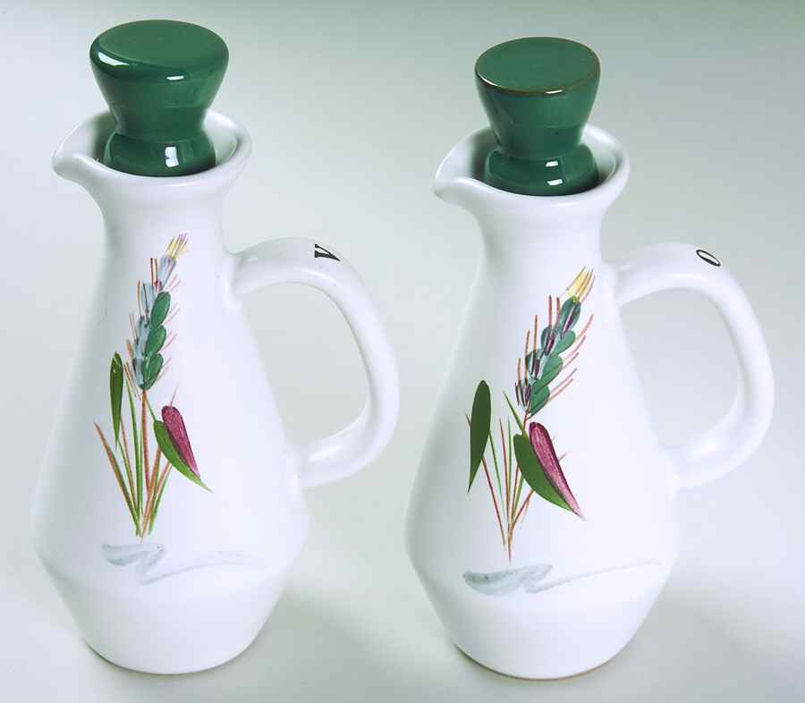 Greenwheat Vinegar and Oil Set with Stoppers by Denby-Langley-1