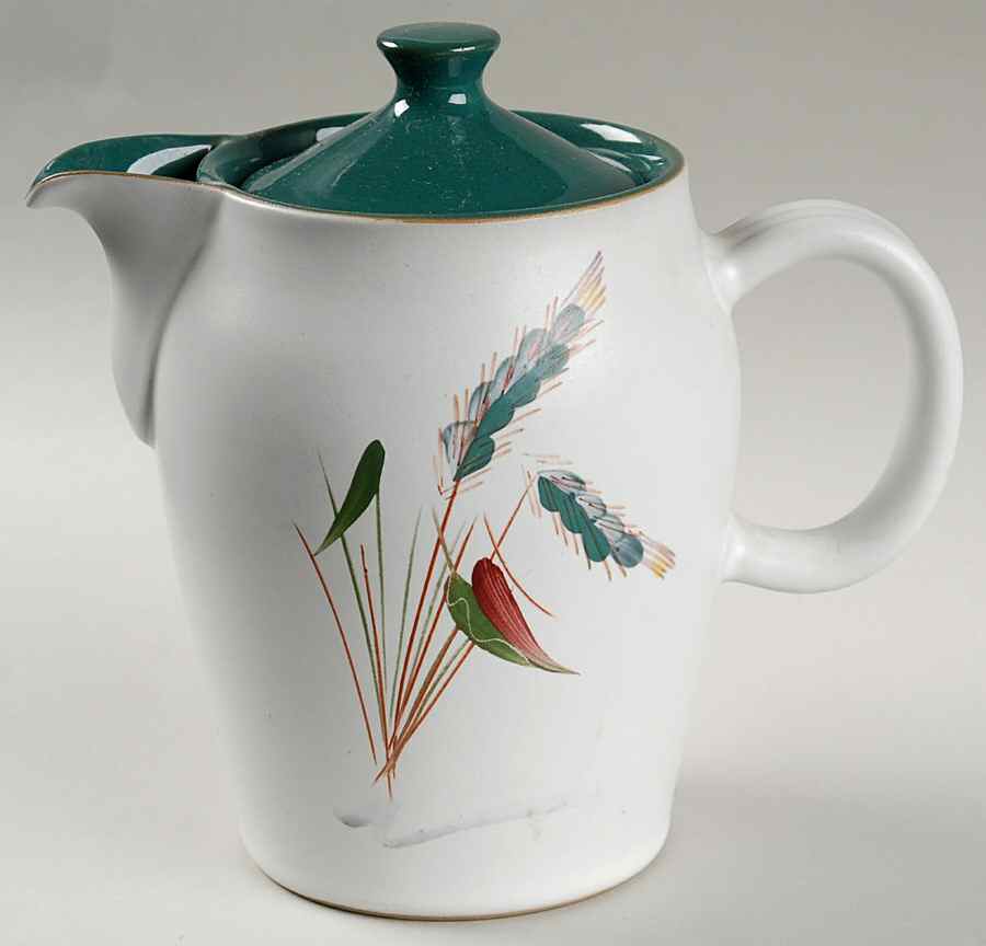 Greenwheat Mini Coffee Pot & Lid by Denby-Langley-1