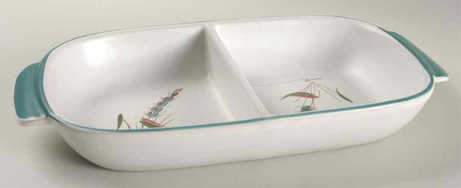 Greenwheat Rectangular Divided Vegetable Bowl by Denby-Langley-1