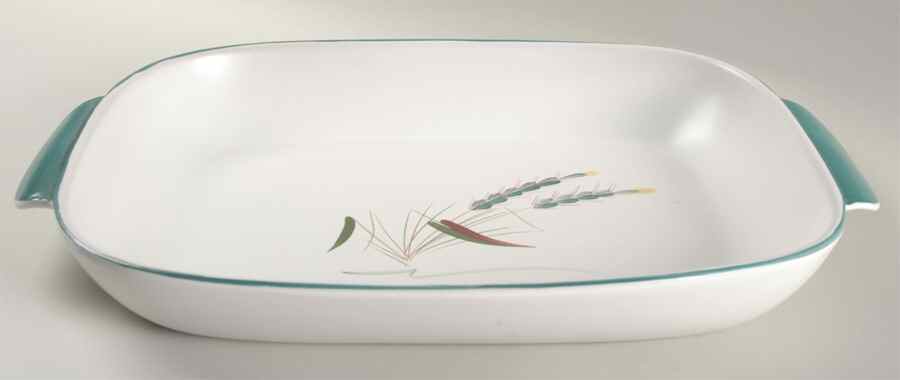 Greenwheat 14" Rectangular Roaster by Denby-Langley-1