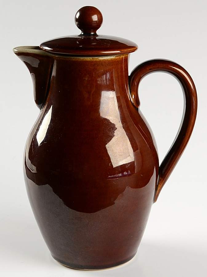 Homestead Brown Coffee Pot & Lid by Denby-Langley-1