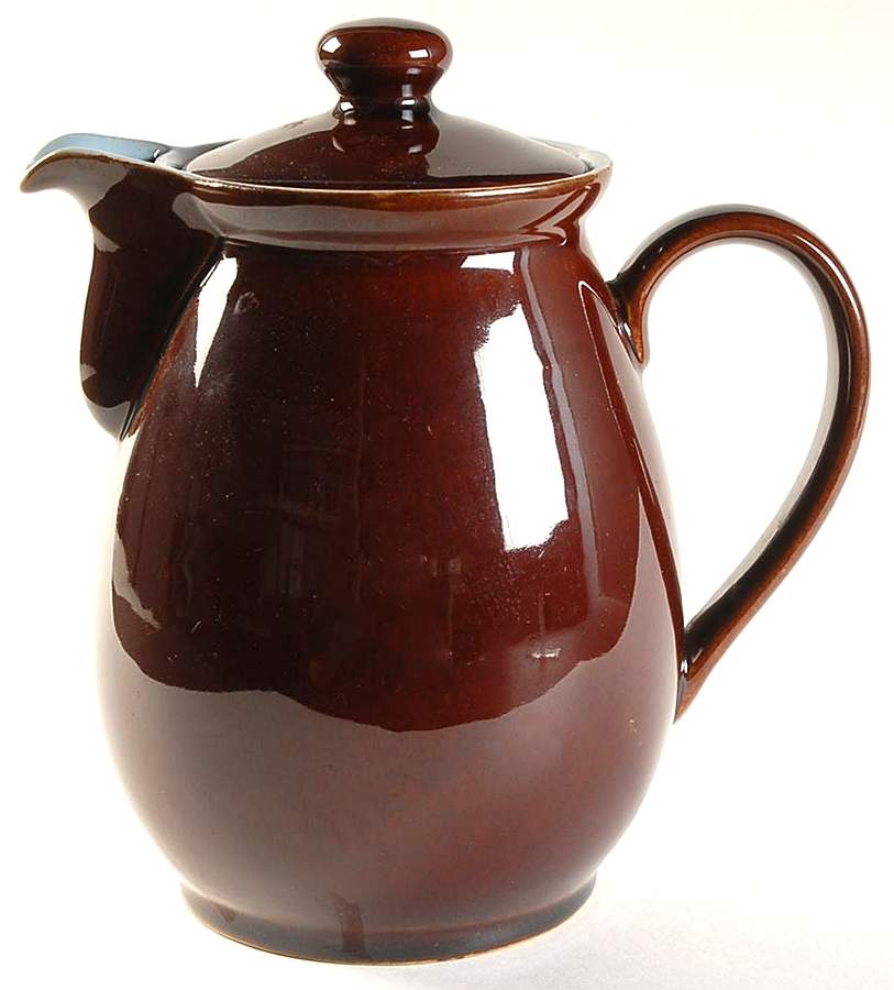Homestead Brown Coffee Pot & Lid by Denby-Langley-1