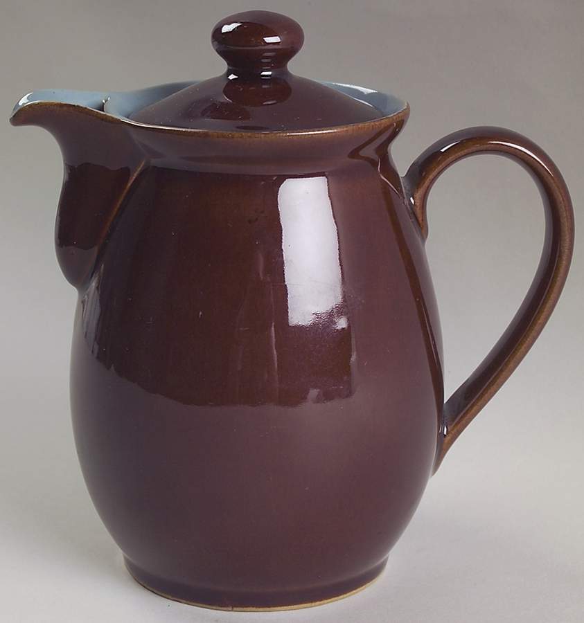 Homestead Brown Small Coffee Pot & Lid by Denby-Langley-1