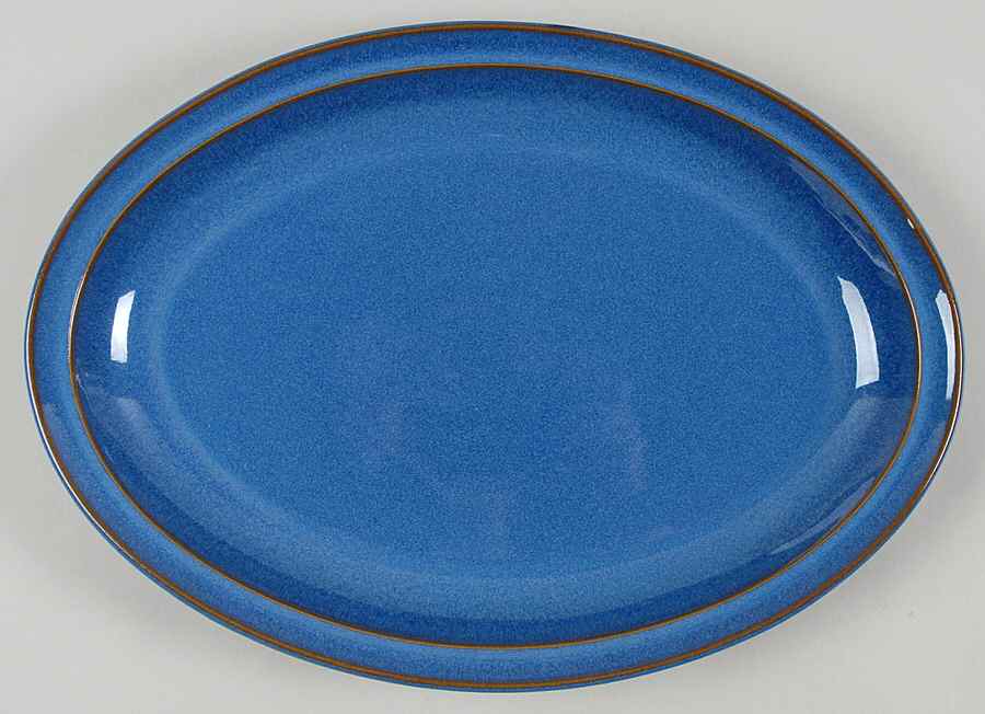 Imperial Blue 13" Oval Serving Platter by Denby-Langley-1