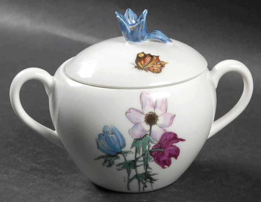 Jardin De Fleurs Sugar Bowl & Lid by Denby-Langley-1
