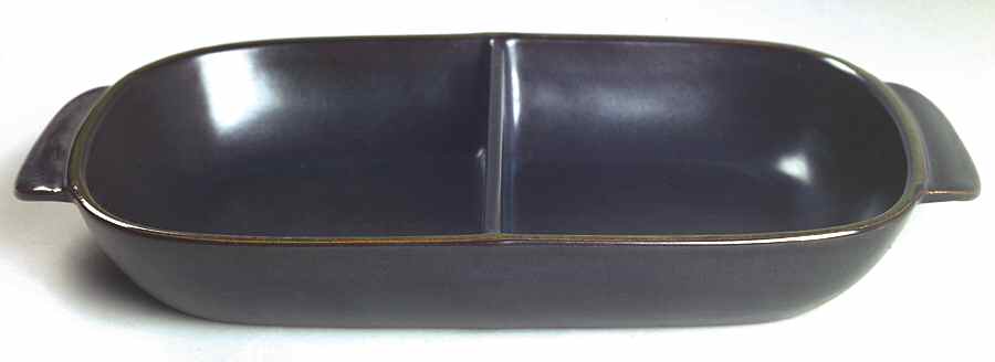 Kismet Blue Rectangular Divided Vegetable Bowl by Denby-Langley-1
