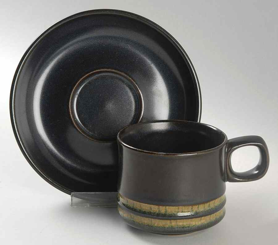 Kismet Blue Flat Cup & Saucer Set by Denby-Langley-1