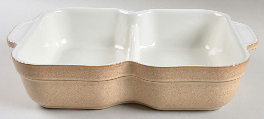 Luxor Rectangular Divided Vegetable Bowl by Denby-Langley-1