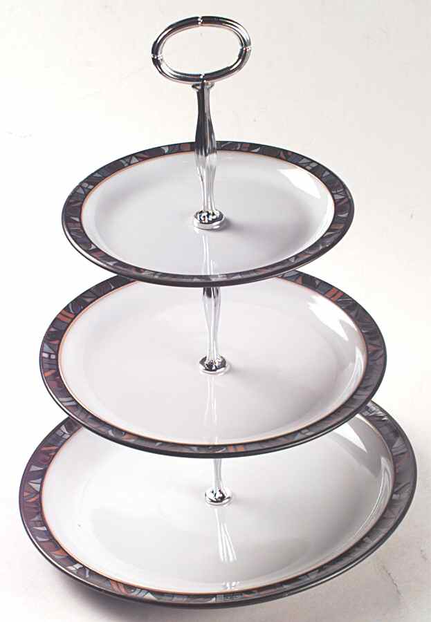 Marrakesh 13 7/8"-14 1/4" 3-Tiered Serving Tray(DP,SP,BB) HC by Denby-Langley-1