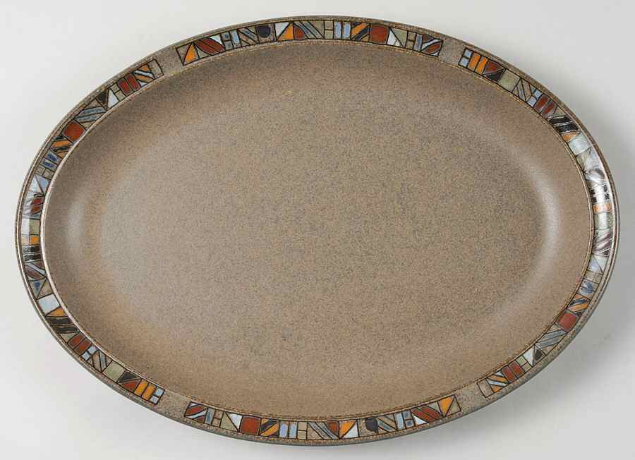 Marrakesh 13" Oval Serving Platter by Denby-Langley-1