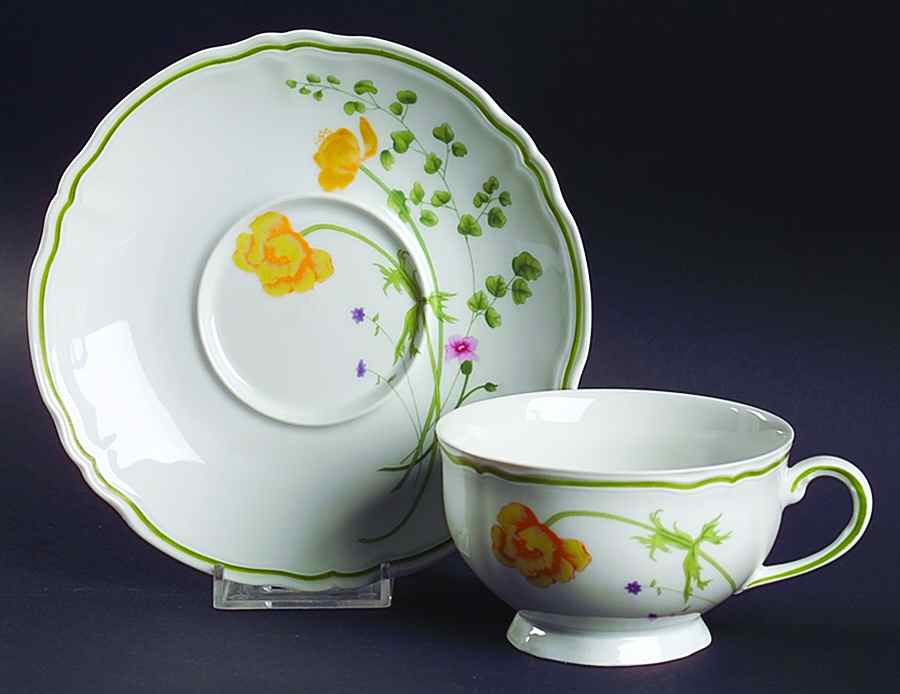 Meadow Bank Footed Cup & Saucer Set by Denby-Langley-1
