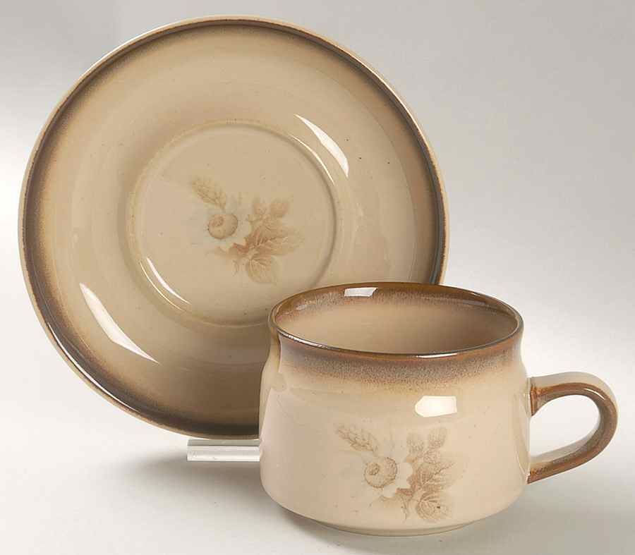 Memories Flat Cup & Saucer Set by Denby-Langley-1