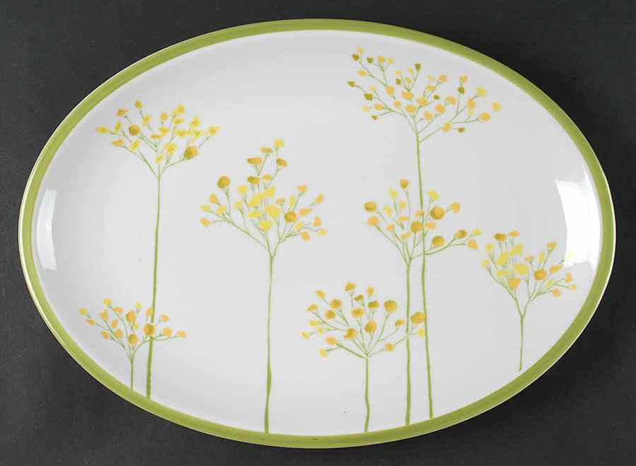 Patch of Green 13" Oval Serving Platter by Denby-Langley-1