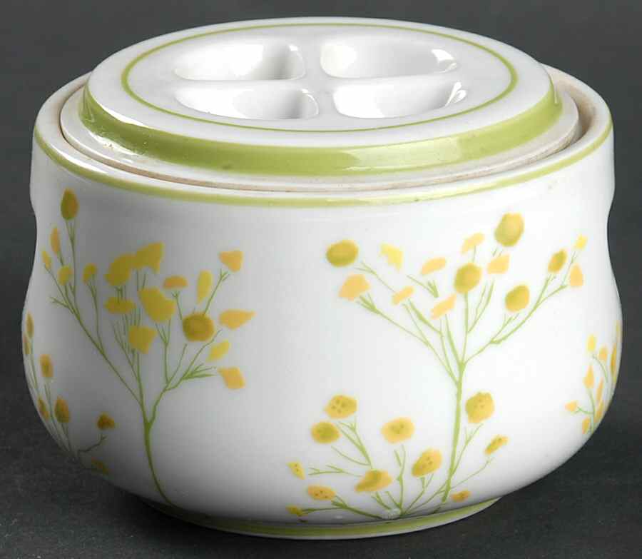 Patch of Green Sugar Bowl & Lid by Denby-Langley-1