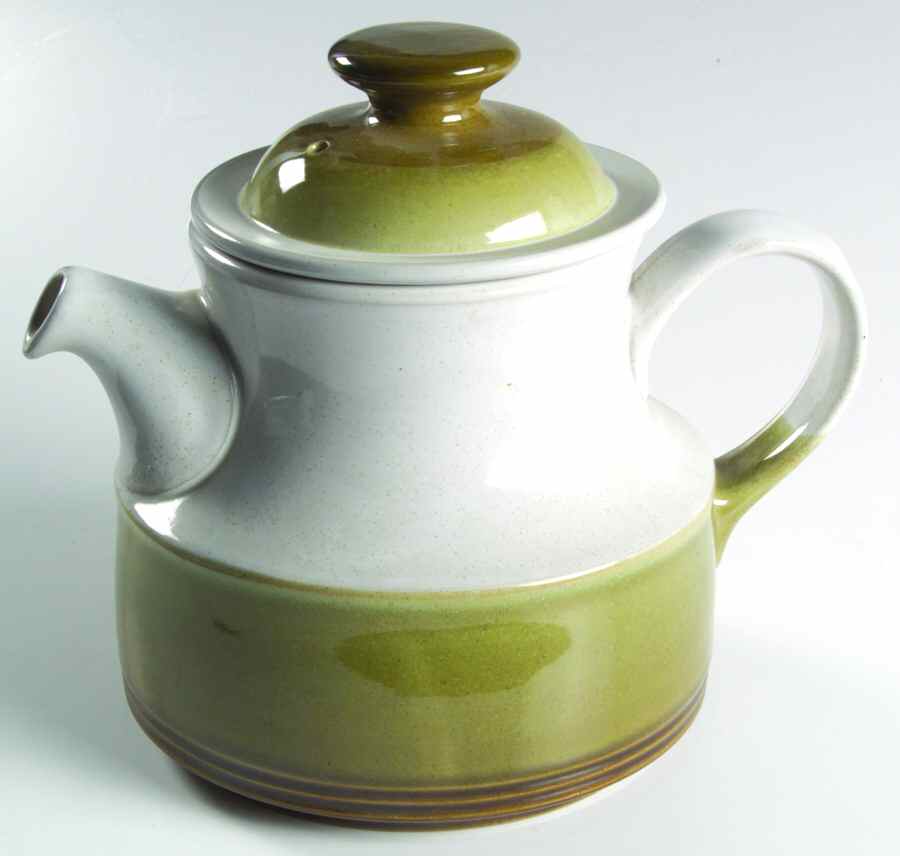 Painter's Palette Green Teapot & Lid by Denby-Langley-1