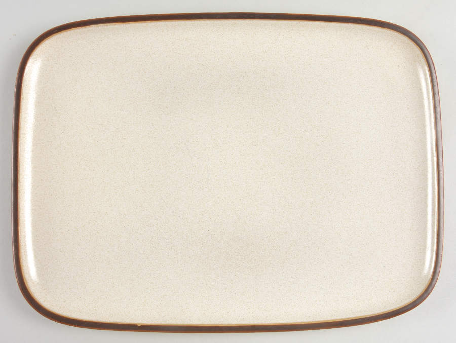 Potter's Wheel Rust Red 14" Rectangular Serving Platter by Denby-Langley-1