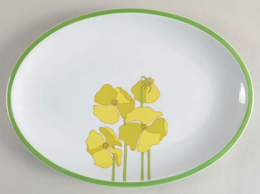 Quadrille 13" Oval Serving Platter by Denby-Langley-1