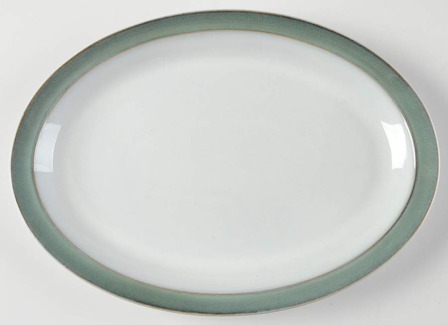 Regency Green 13" Oval Serving Platter by Denby-Langley-1