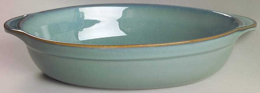 Regency Green 12" Oval Baker by Denby-Langley-1