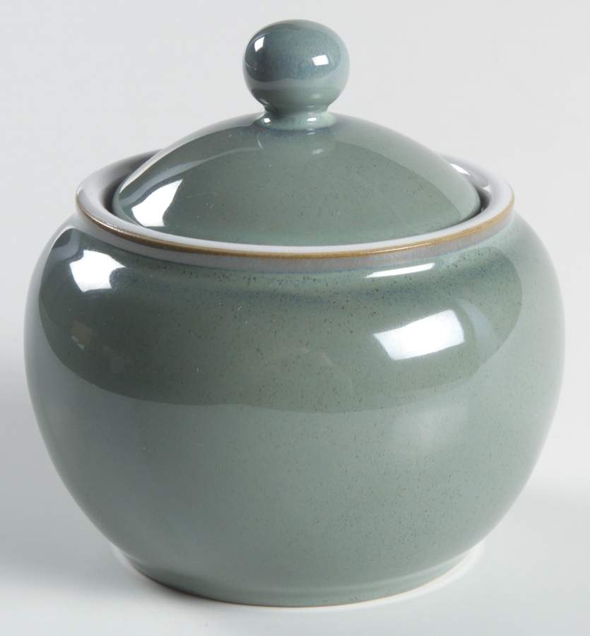 Regency Green Sugar Bowl & Lid by Denby-Langley-1