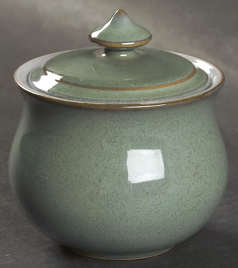 Regency Green Sugar Bowl & Lid by Denby-Langley-1