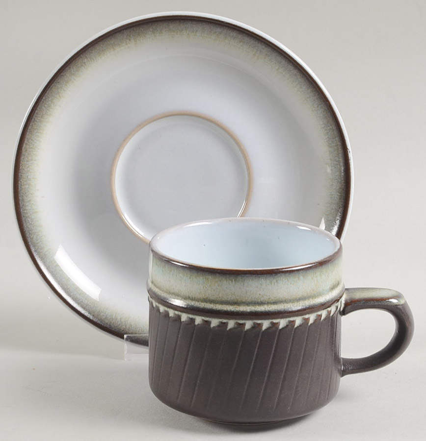 Rondo Flat Cup & Saucer Set by Denby-Langley-1
