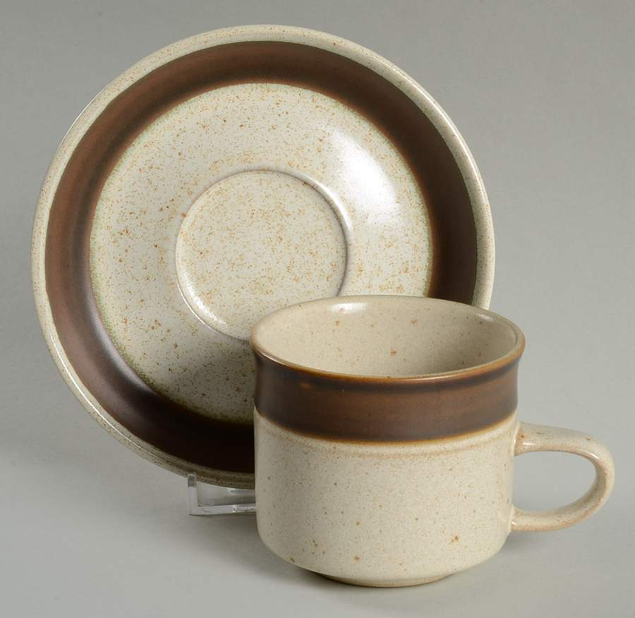 Russet Flat Cup & Saucer Set by Denby-Langley-1