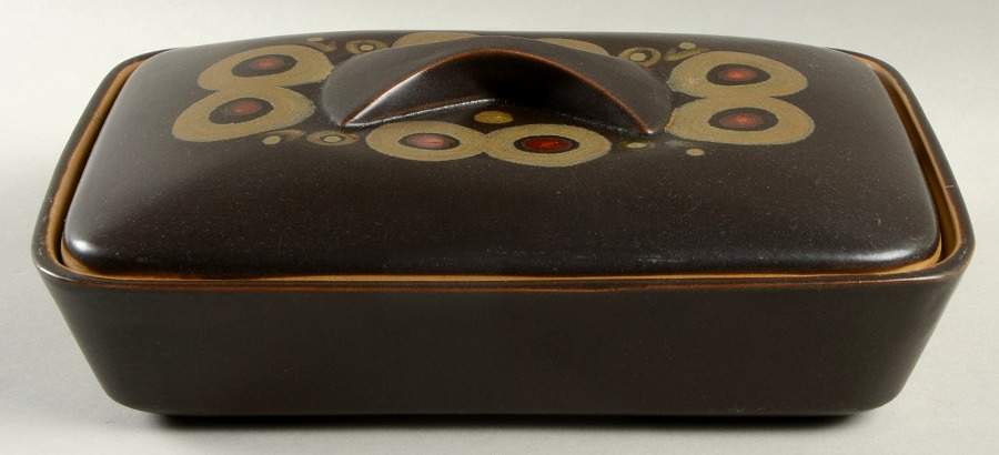 Samarkand Brown Rectangular Covered Vegetable by Denby-Langley-1