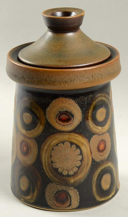 Samarkand Brown Small Canister & Lid by Denby-Langley-1