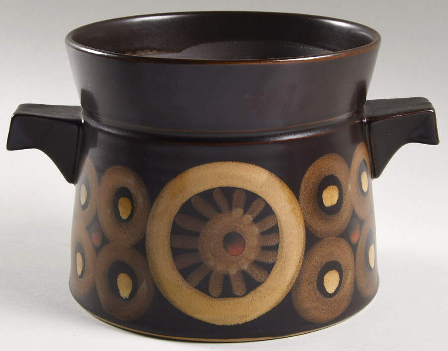 Samarkand Brown 2 Qt Round Covered Casserole No Lid by Denby-Langley-1