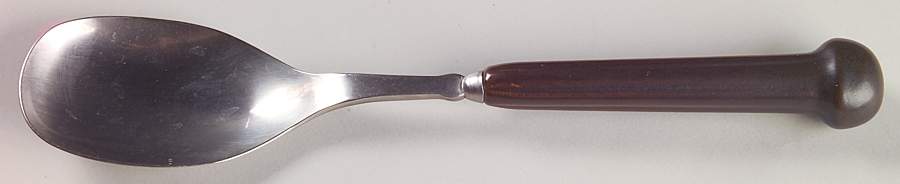 Samarkand Brown Salad Serving Spoon with Stainless Bowl by Denby-Langley-1