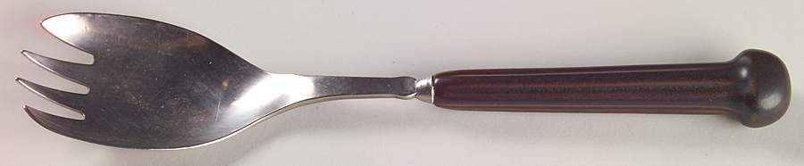 Samarkand Brown Salad Serving Fork with Stainless Prongs by Denby-Langley-1