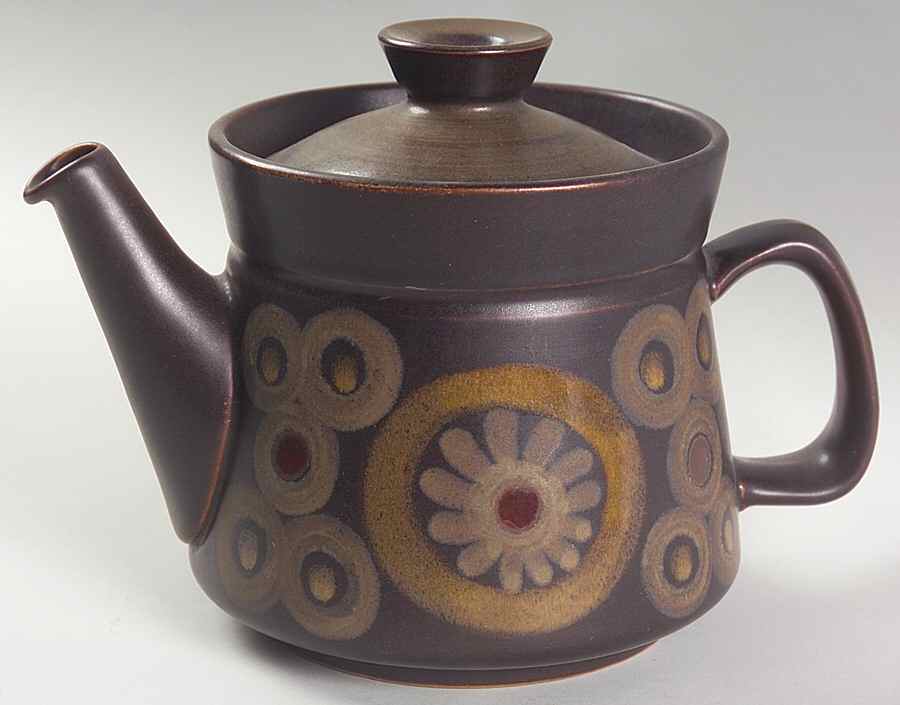 Samarkand Brown Teapot & Lid by Denby-Langley-1