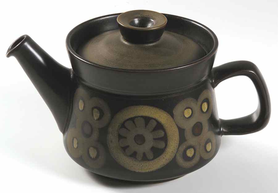 Samarkand Brown Small Teapot & Lid by Denby-Langley-1