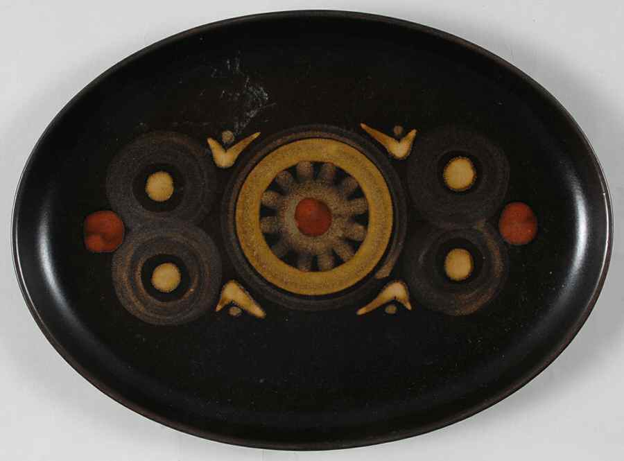 Samarkand Brown 12" Oval Serving Platter by Denby-Langley-1