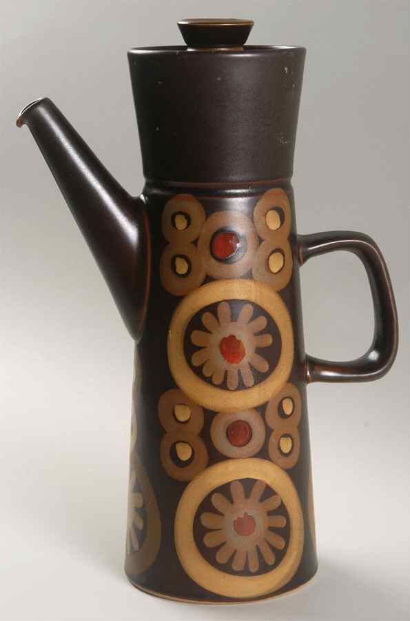 Samarkand Brown Coffee Pot & Lid by Denby-Langley-1