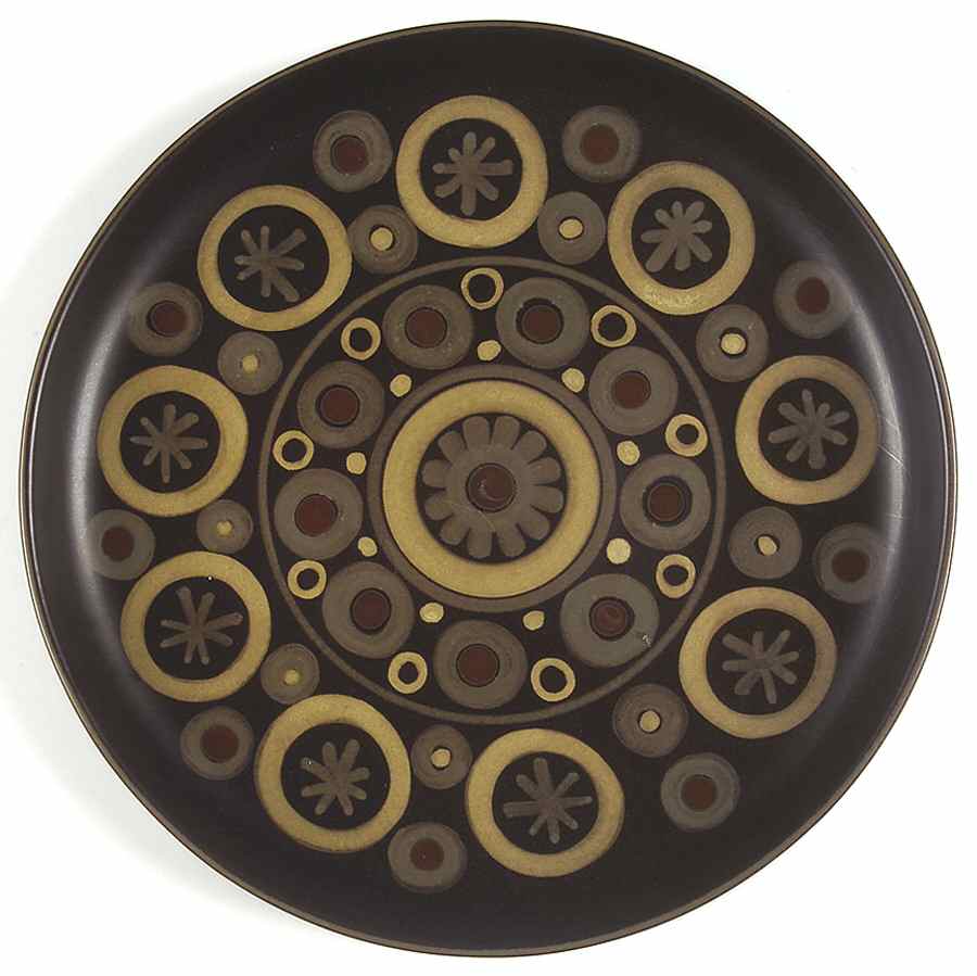 Samarkand Brown 12" Chop Plate (Round Platter) by Denby-Langley-1