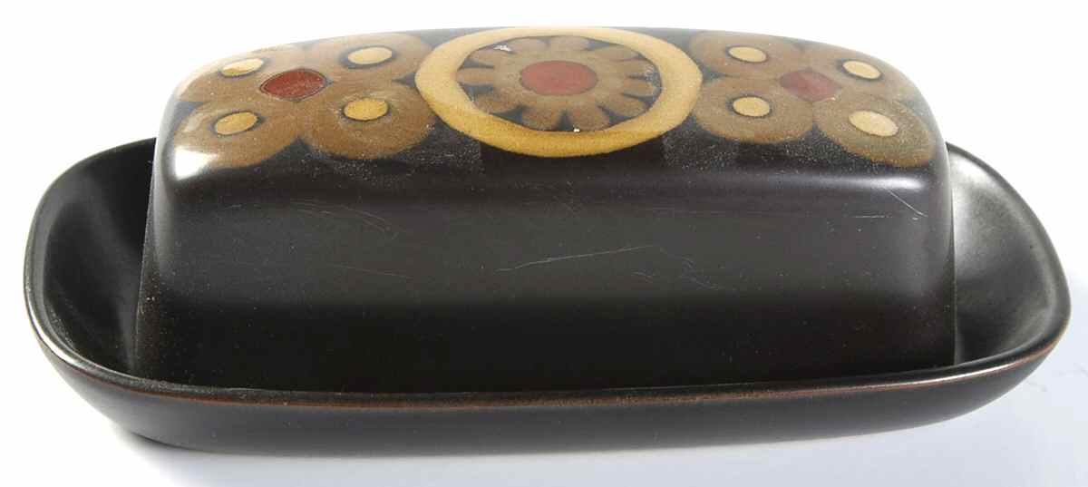 Samarkand Brown 1/4 Lb Covered Butter by Denby-Langley-1