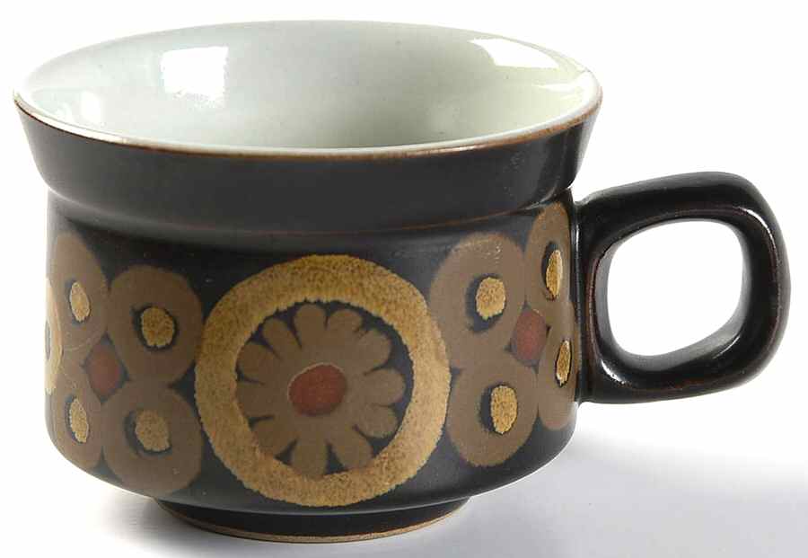Samarkand Brown Flat Cup by Denby-Langley-1