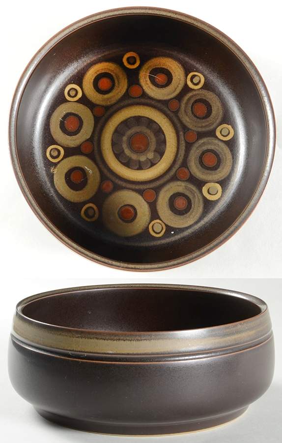 Samarkand Brown 8" Round Vegetable Bowl by Denby-Langley-1