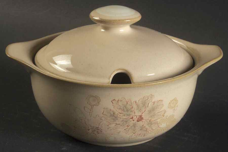 Sandalwood Sugar Bowl & Lid by Denby-Langley-1