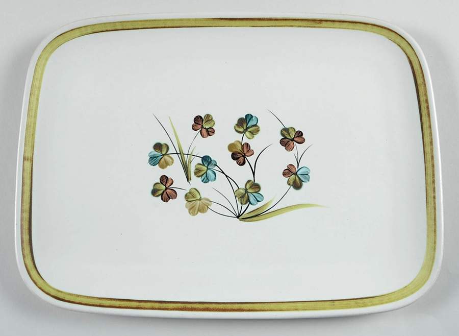 Shamrock 13" Rectangular Serving Platter by Denby-Langley-1