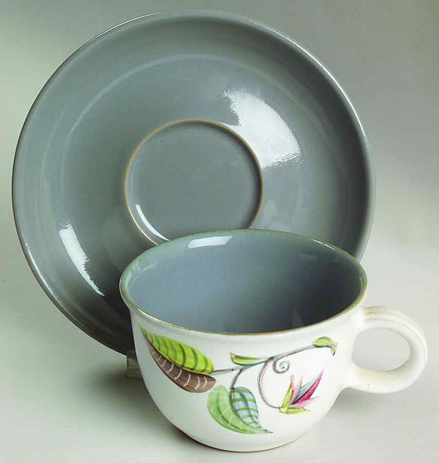 Spring Flat Cup & Saucer Set by Denby-Langley-1