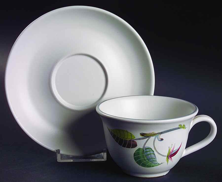 Spring Flat Cup & Saucer Set by Denby-Langley-1