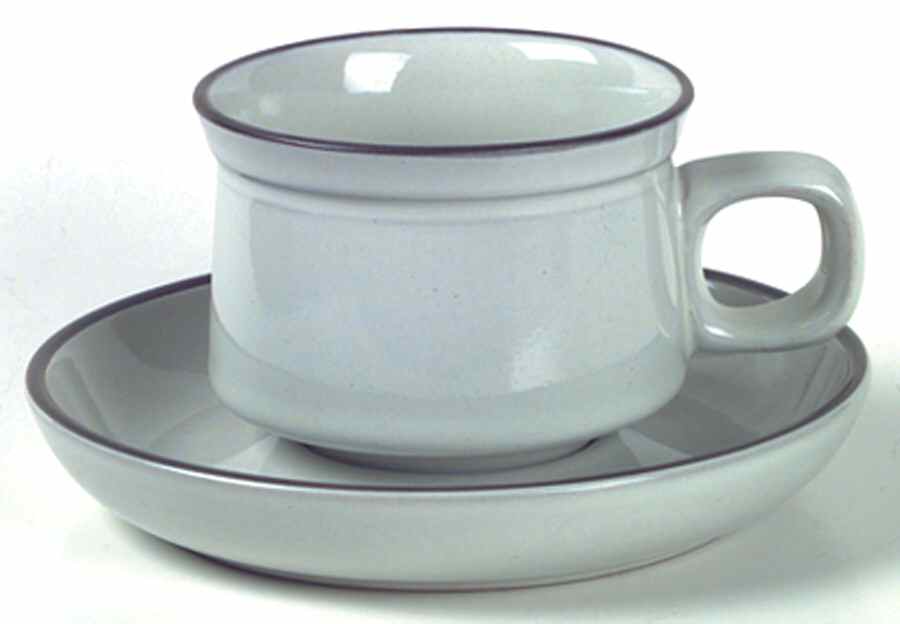 Summit (Celadon) Flat Cup & Saucer Set by Denby-Langley-1