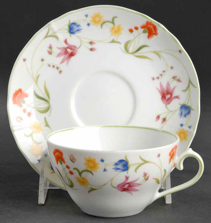Tea Party Flat Cup & Saucer Set by Denby-Langley-1