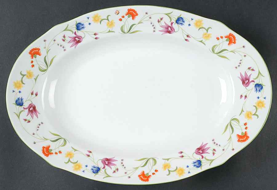 Tea Party 14" Oval Serving Platter by Denby-Langley-1