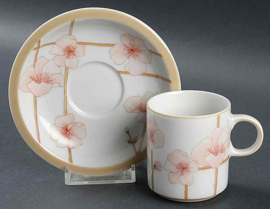 Tiger Lily Flat Demitasse Cup & Saucer Set by Denby-Langley-1