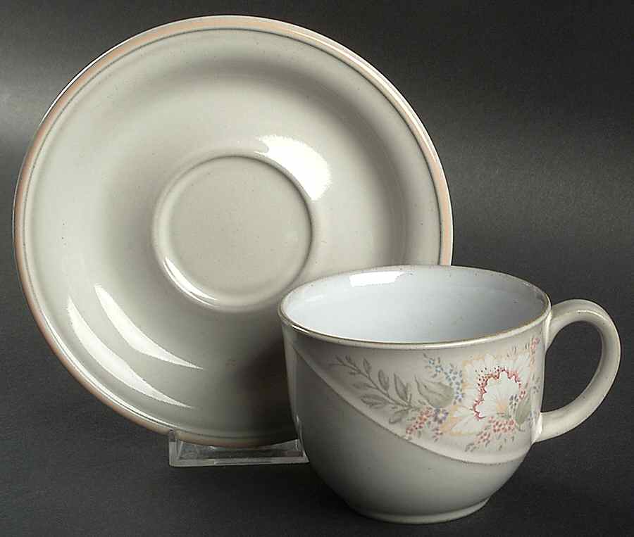 Tivoli Flat Cup & Saucer Set by Denby-Langley-1