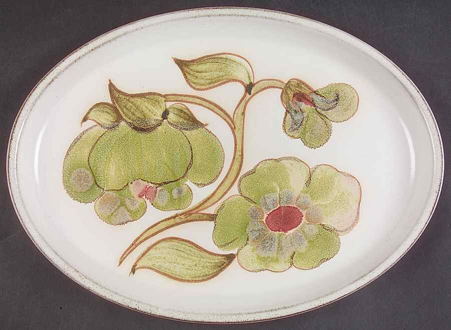 Troubadour 12" Oval Serving Platter by Denby-Langley-1